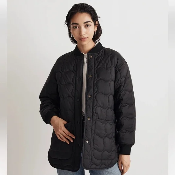 Madewell Quilted Oversized Bomber Jacket - Picture 2 of 6